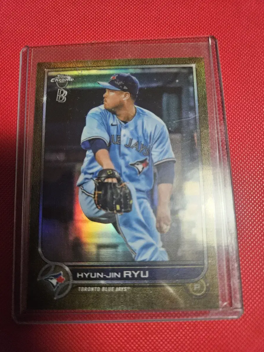 류현진 50장 한정 Topps Chrome 골드 리플렉터